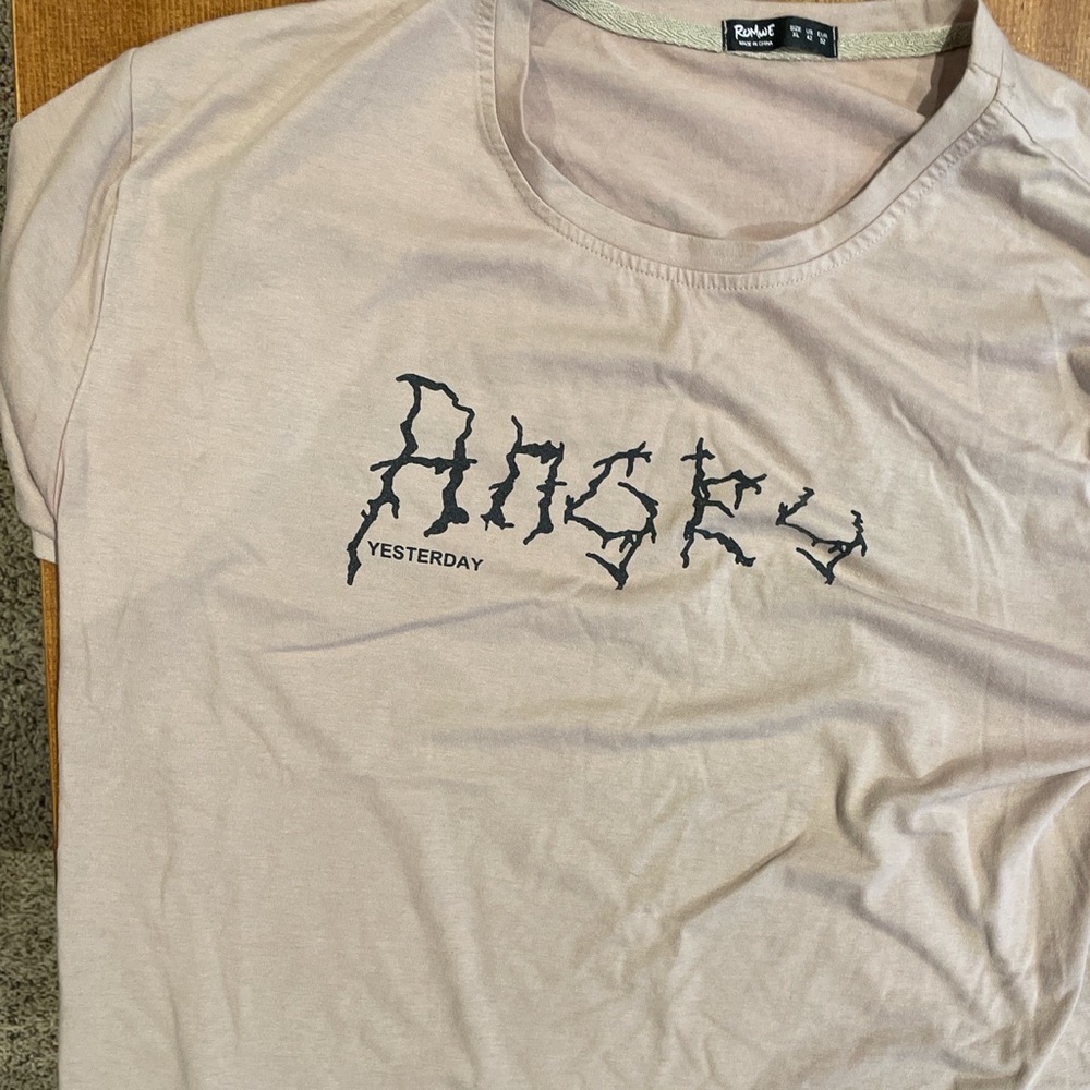 Romwe Angry Yesterday Butterfly T Shirt Size XL